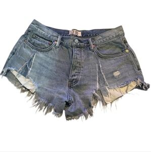 WE THE FREE Distressed Denim Shorts SZ 28